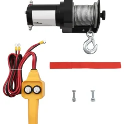 210229 12V Electric Winch 907 KG Tråd fjernbetjening