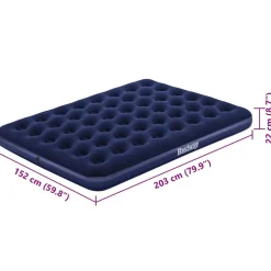 Best Way Luftmadras Blå 203 x 152 x 22 cm PVC