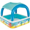Bestway badebassin med baldakin 140x140x114 cm blå 52192