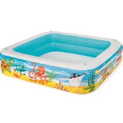 Bestway badebassin med baldakin 140x140x114 cm blå 52192