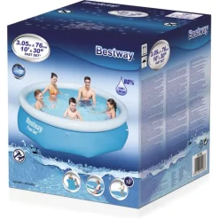 Bestway Fast Set oppusteligt badebassin 305x76 cm rundt 57266
