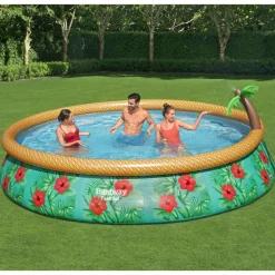 Bestway Fast Set oppusteligt badebassin 457x84 cm Paradise Palms