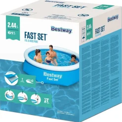 Bestway Fast Set oppusteligt badebassin 244x61 cm rund 57265