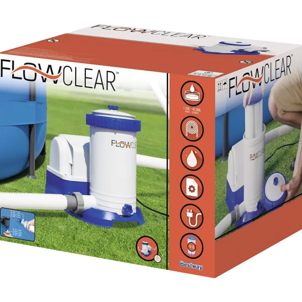 Bestway Flowclear filterpumpe til swimmingpool 9463 l/t