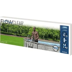 Bestway Flowclear poolstige med 4 trin 107 cm