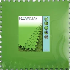 Bestway Flowclear poolunderlag 9 dele 5,47 m² grøn