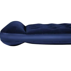 Bestway luftmadras med velourtop og indbygget fodpumpe 203x152x28 cm