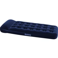 Bestway luftmadras med velourtop og indbygget luftpumpe 185x76x28 cm
