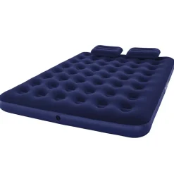 Bestway oppustelig luftmadras med pude og pumpe 203x152x22 cm 67374