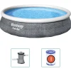 Bestway oppusteligt badebassin med pumpe 396x84 cm