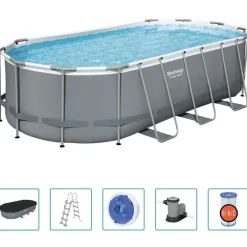 Bestway Power Steel fritstående pool 549x274x122 cm oval