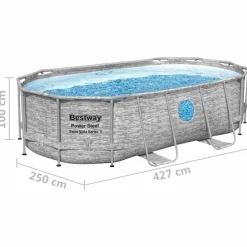Bestway Power Steel swimmingpoolsæt 427x250x100 cm