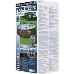 Bestway Power Steel swimmingpoolsæt 488x122 cm