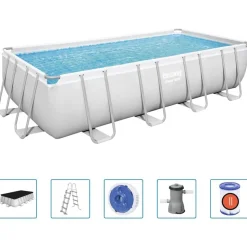 Bestway Power Steel swimmingpool 488x244x122 cm rektangulær