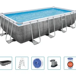 Bestway Power Steel swimmingpool 549x274x122 cm rektangulær