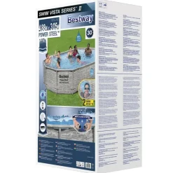 Bestway Power Steel swimmingpoolsæt 488x305x107 cm