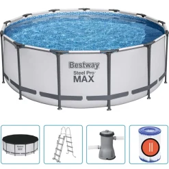 Bestway Steel Pro MAX swimmingpoolsæt 396x122 cm rundt