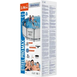 Bestway Steel Pro MAX swimmingpoolsæt 396x122 cm rundt