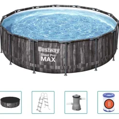 Bestway Steel Pro MAX swimmingpoolsæt 427x107 cm rund