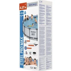 Bestway Steel Pro MAX swimmingpoolsæt 457x122 cm rund