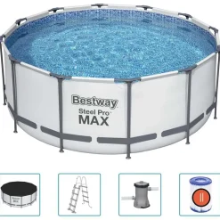 Bestway swimmingpoolsæt Steel Pro MAX rund 366x122 cm