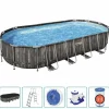 Bestway swimmingpoolsæt 7,32x3,66x1,22 m oval
