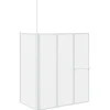 Brusevæg 70x120x137 cm L-formet 4 paneler foldbar