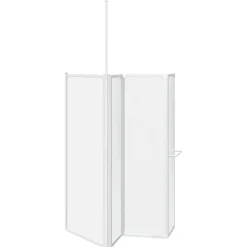 Brusevæg 70x120x137 cm L-formet 4 paneler foldbar