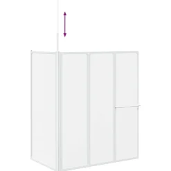 Brusevæg 70x120x137 cm L-formet 4 paneler foldbar