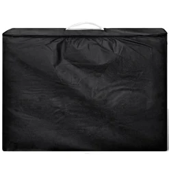 Cremefarvet sammenfoldeligt massagebord med aluminiumsstel,4 zoner