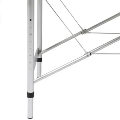 Cremefarvet sammenfoldeligt massagebord med aluminiumsstel,3 zoner
