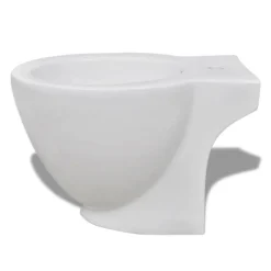 Hvidt keramisk toilet & bidet sæt