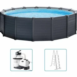 INTEX fritstående swimmingpool Graphite Gray Panel 478x124 cm
