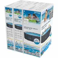 INTEX fritstående swimmingpool Graphite Gray Panel 478x124 cm