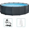 INTEX fritstående swimmingpool Graphite Gray Panel 478x124 cm