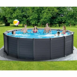 INTEX fritstående swimmingpool Graphite Gray Panel 478x124 cm