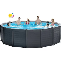 INTEX fritstående swimmingpool Graphite Gray Panel 478x124 cm