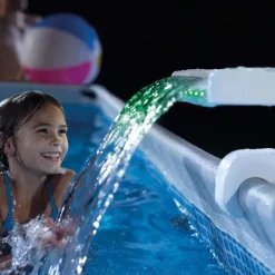 Intex LED-vandfald til pool flerfarvet 28090