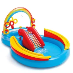 Intex oppustelig pool Rainbow Ring Play Center 297x193x135 cm 57453NP