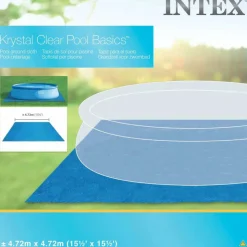 Intex poolunderlag 472x472 cm firkantet 28048