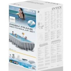 Intex Prism Frame swimmingpool 488x244x107 cm rektangulær 26792GN
