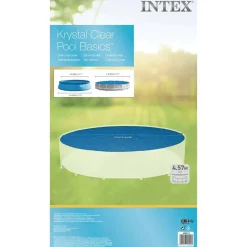 Intex solopvarmet poolovertræk 448 cm polyethylen blå