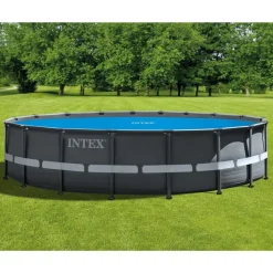 Intex solopvarmet poolovertræk 538 cm polyethylen blå