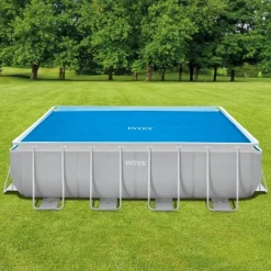 Intex solopvarmet poolovertræk 378x186 cm polyethylen blå