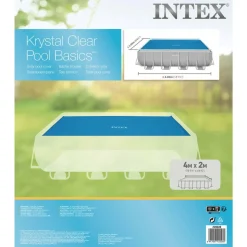 Intex solopvarmet poolovertræk 378x186 cm polyethylen blå