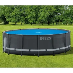 Intex solopvarmet poolovertræk 470 cm polyethylen blå