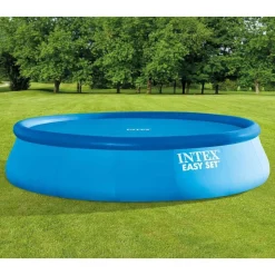 Intex solopvarmet poolovertræk 470 cm polyethylen blå