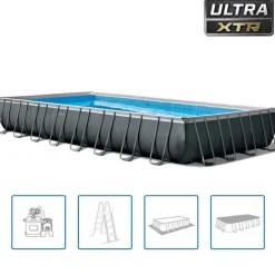 Intex swimmingpoolsæt Ultra XTR Frame 975x488x132 cm rektangulær