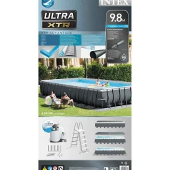 Intex swimmingpoolsæt Ultra XTR Frame 975x488x132 cm rektangulær