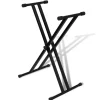 Justerbart, dobbelt afstivet keyboardstativ med X-ramme